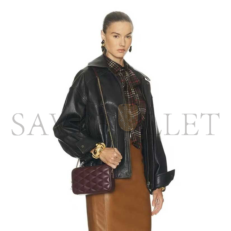YSL CASSANDRE MATELASSÉ CARRÉ CAMERA BAG 8414391EL076195 (18*13*6cm)